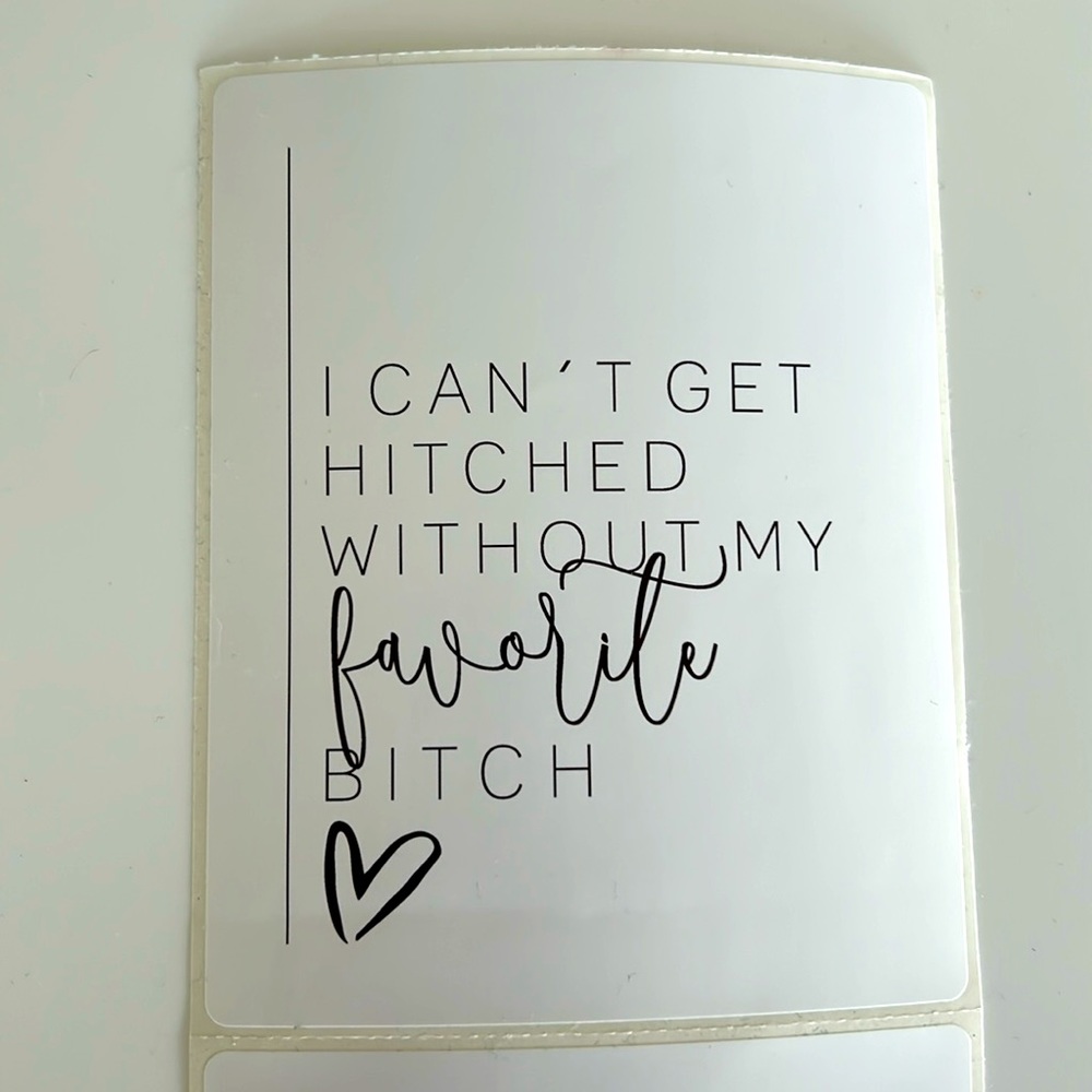 Wedding Bridesmaid Proposal Sticker